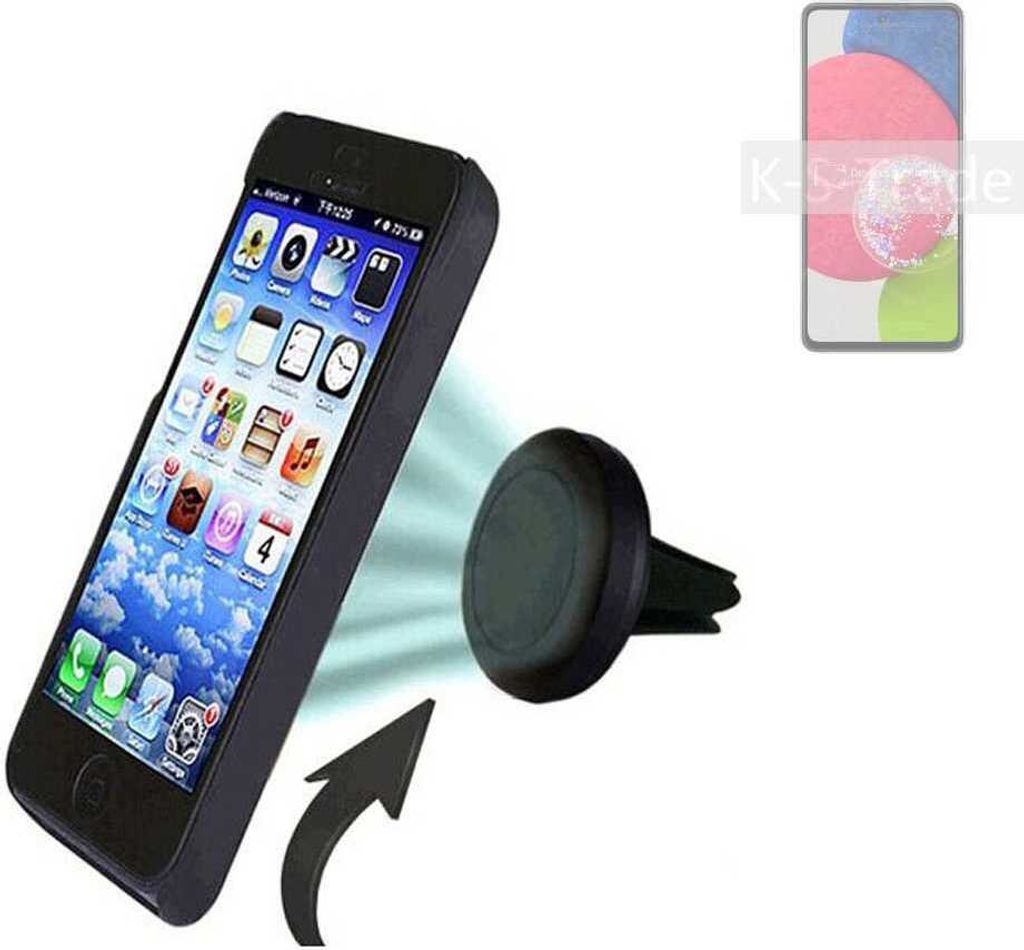 K-S-Trade Kompatibel mit Samsung Galaxy A52s 5G Auto Handy Halterung KFZ Halter Lüftungsgitterhalterung Air Vent mount Smartphone Halter