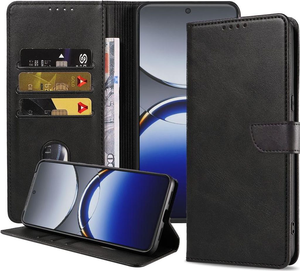 Geeignet für Oppo Find X8 Pro Handytasche Kunstleder mit magnetischer Lippe und Kartenhalter Buchhülle mit Klappe - Wallet Case mit Kartenfach - ...