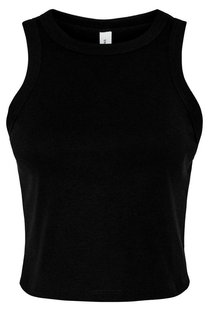 Bella + Canvas - Ärmelloses Oberteil Kurzer Stehkragen für Damen FK2084 (XXL) (Schwarz)