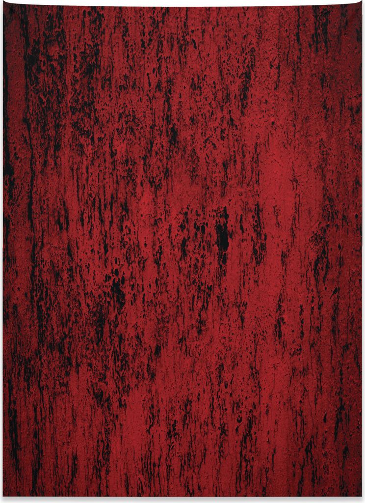 Abakuhaus Rot und Schwarz Wandteppich, Grungy Zusammenfassung aus Weiches Mikrofaser Stoff Kein Verblassen Klare Farben Waschbar, 110 x 150 cm, Sch...