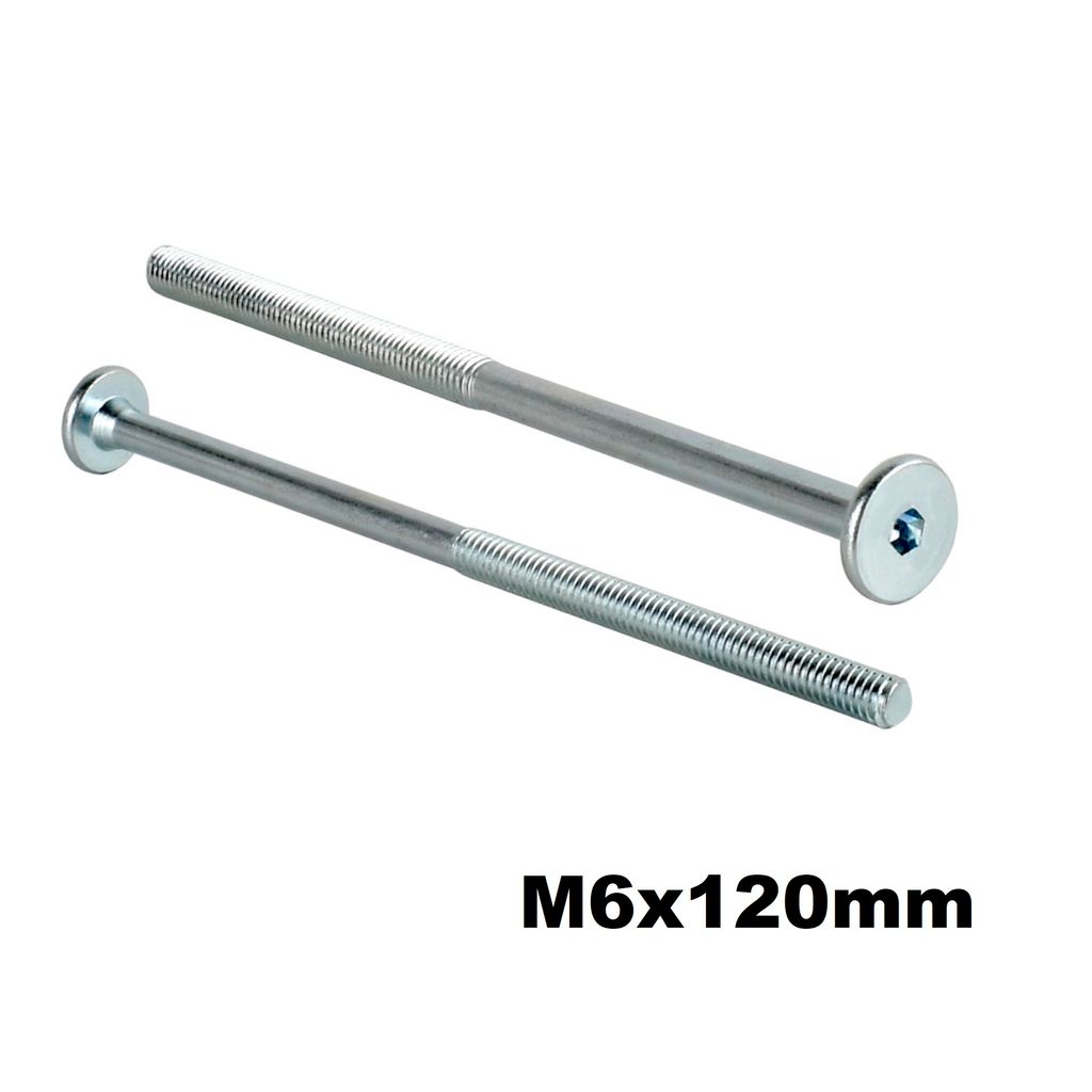 Flachkopfschrauben M6 Möbelschrauben Möbelverbinder 120mm Produktbild 6