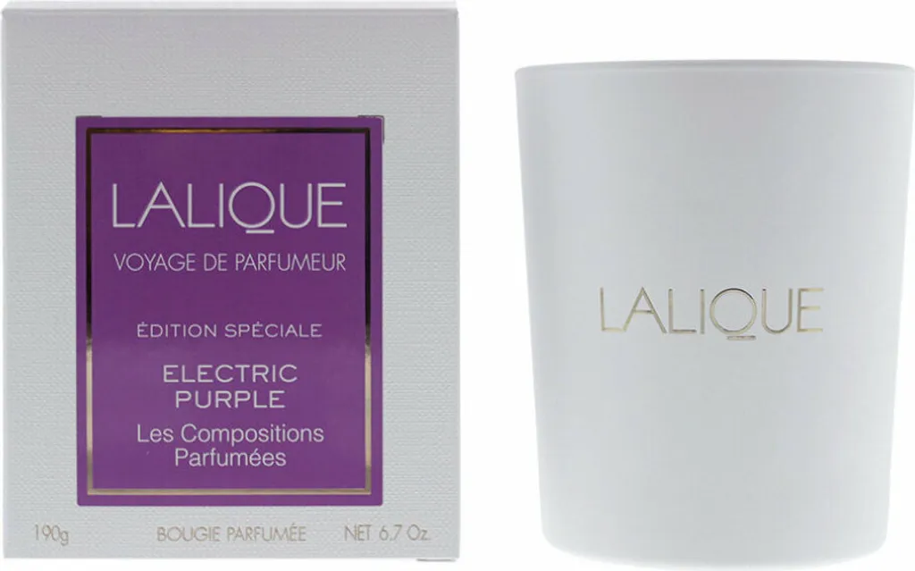 Bougie Lalique Electric Purple 190g - Parfum Maison Longue Durée Pro