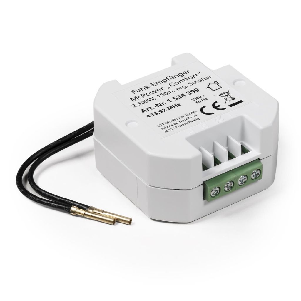 Funk-Empfänger McPower "Comfort", max. 2.300W, max. 70m, Produktbild 
