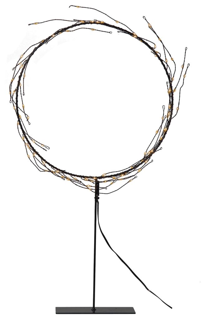 Lampada da tavolo decorativa a LED Nike, 95 LED, nera Immagine del prodotto 