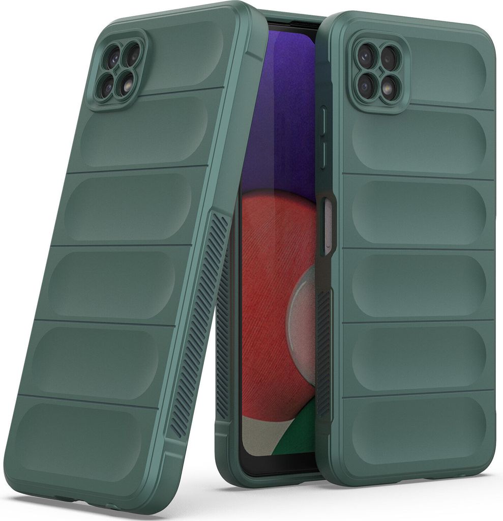 Samsung A22 5G Hülle, Weich TPU Silikon Stossfest Anti-rutsch Schutzhülle für Samsung Galaxy A22 5G Grün
