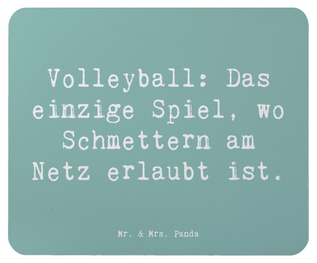 Mr. & Mrs. Panda Mousepad Spruch Volleyball Schmettern - Meeresbrise - Geschenk, Agilität, Schmetterball, Spiel, laptop, Mauspad, pc, Sport, Teama...