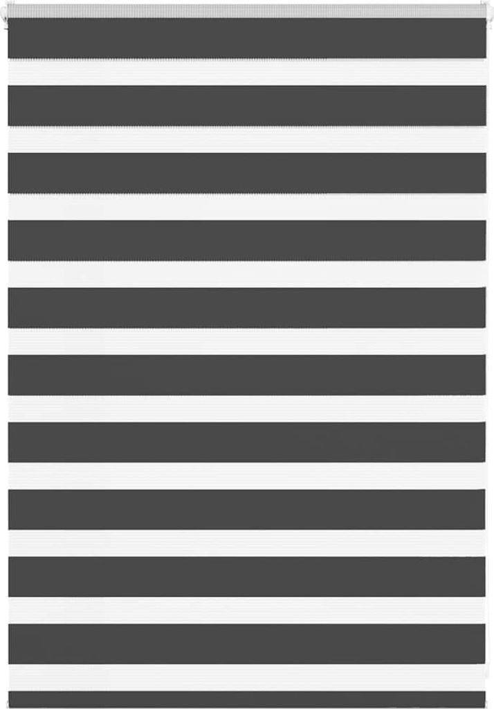 Doppelrollo Schwarz 95x100 cm Stoffbreite 90,9 cm Polyester