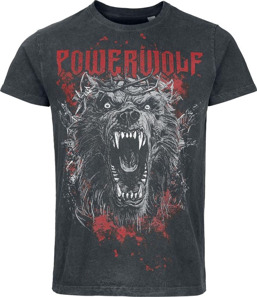 Powerwolf T-Shirt Herren Chaos dunkelgrau Band-Merch, Bands 100% Baumwolle 4XL