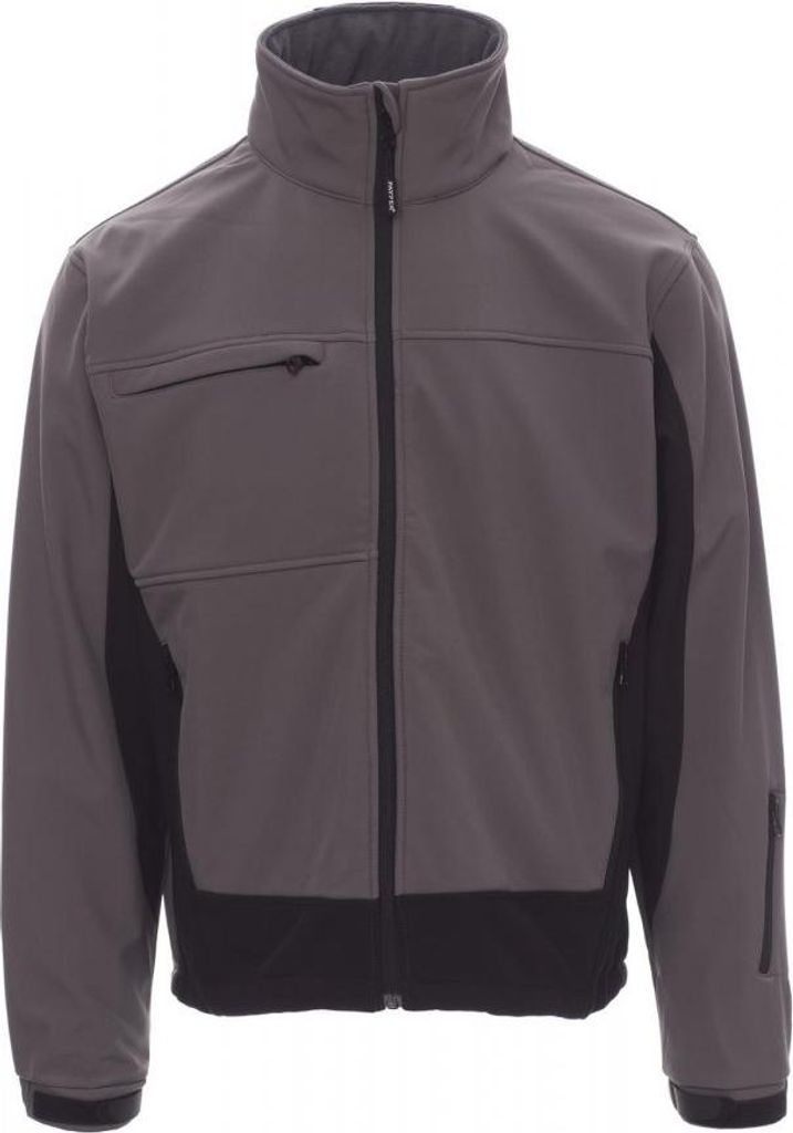 Herren Softshelljacke Zweifarbig "STORM" - Payper Stahlgrau/Schwarz M