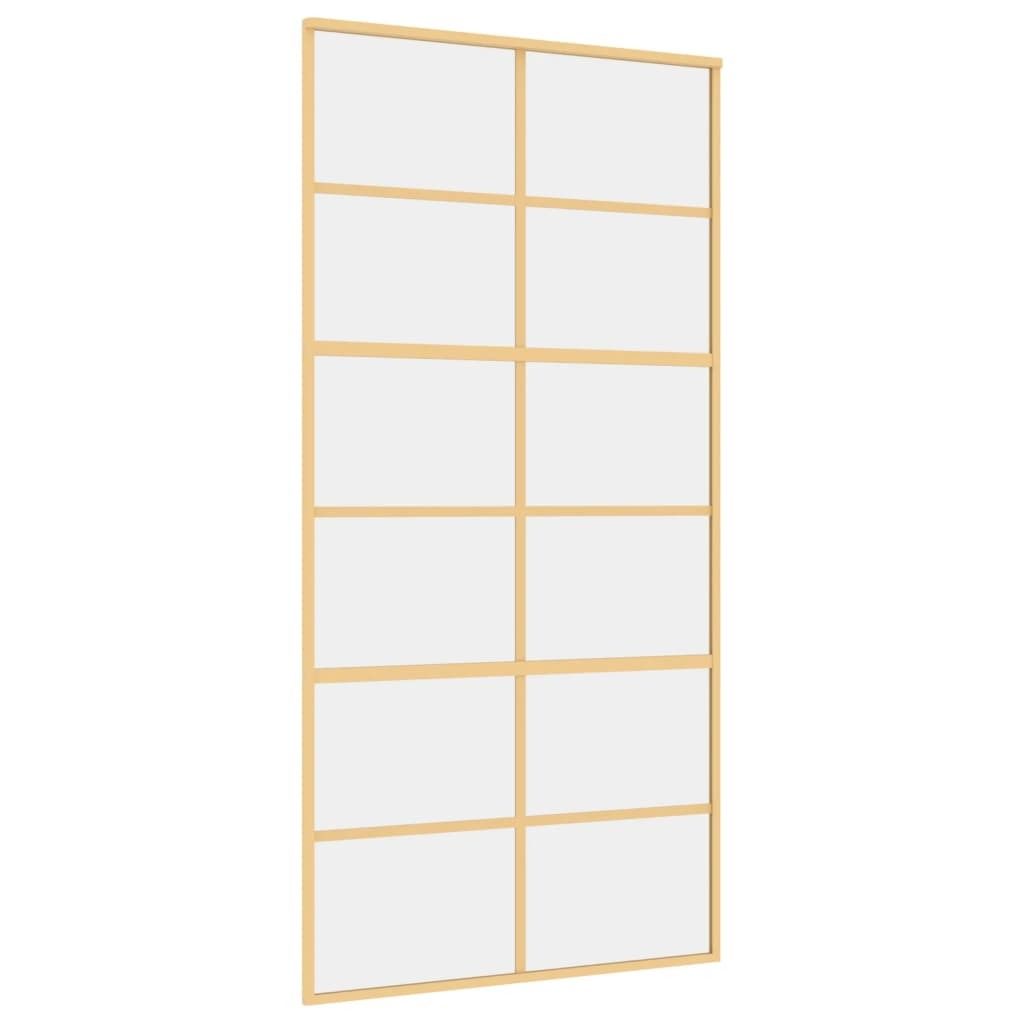 Schiebetür Golden 102,5x205 cm ESG-Klarglas und Aluminium