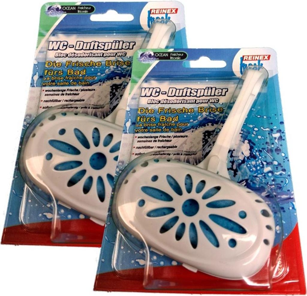 WC- FRISCH-AKTIV -DUFTSPÜLER, mit Einhänger, Ocean, 2 Stück