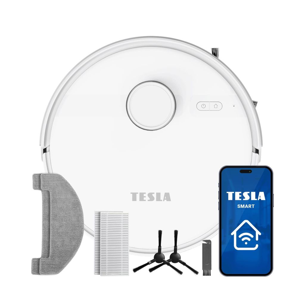 TESLA RoboStar iQ660 – Roboterstaubsauger;2v1;Leistungsstarker Digitalmotor mit 13.000 Pa;staubsaugt und gleichzeitig mit einem feuchten Mopp wischt