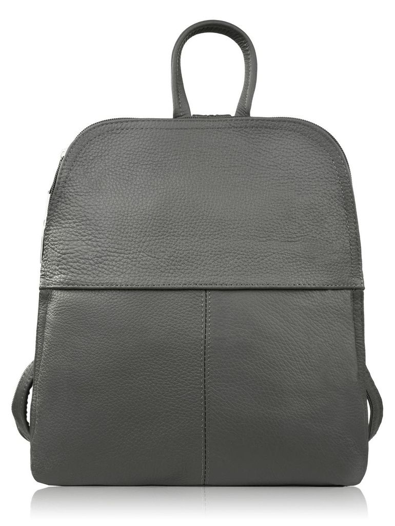 Damen Lederrucksack grau kleiner Stadtrucksack Abruzzo ABR-38-GR