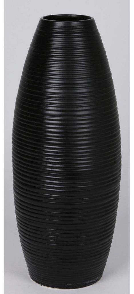 Vase BOTTOM 55 cm schwarz – große dekorative Bodenvase Ø 22 Produktbild 