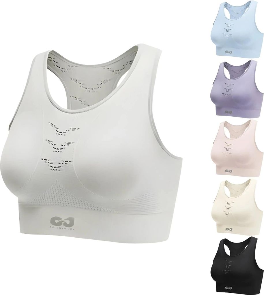 Sport-BH Damen – Leichtes Fitness Top mit Einlagen mit atmungsaktivem Design