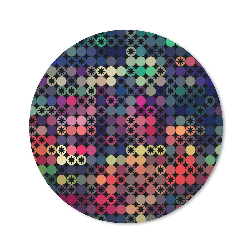 MuchoWow Mauspad Mousepad Sterne - Regenbogen - Punkte - Geometrie - Design 30x30 cm - Mousepads - Maus Mat - Pad - Mausunterlage - Tischunterlag...