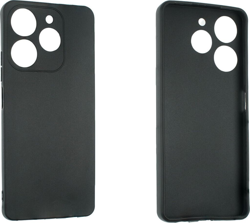 caseroxx Schutz-Hülle TPU-Hülle kompatibel mit Tecno Mobile Spark 10 Pro, Gummi Handy Tasche schwarz