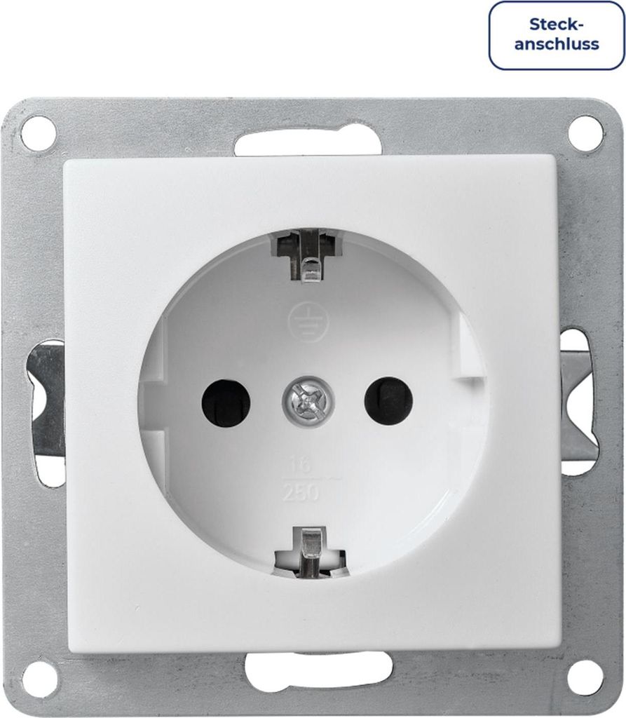 Schutzkontakt-Steckdose McPower "Flair", 250V/16A, UP, Produktbild 