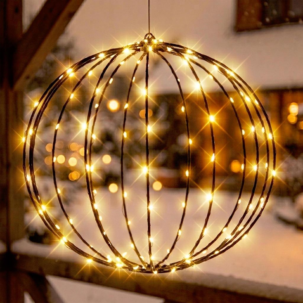 Metallische lichtbol zwart met knipperend effect voor Productafbeelding 