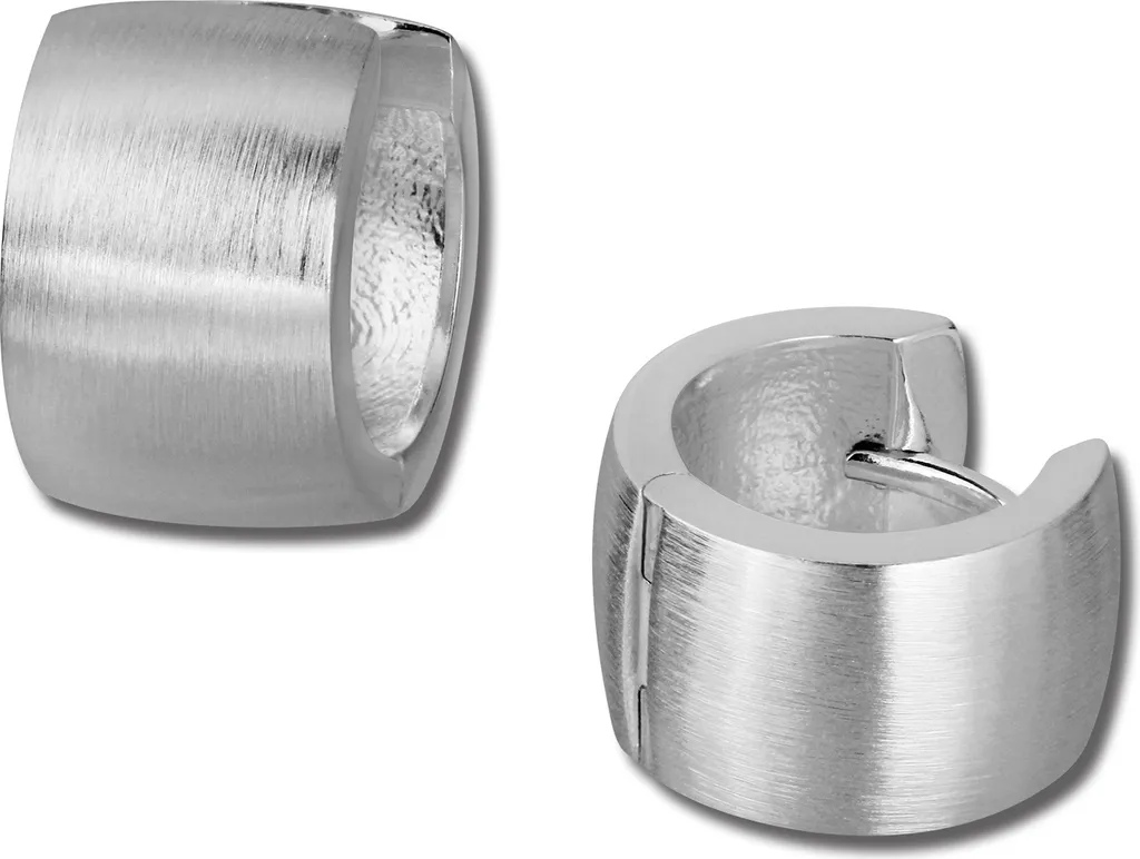 Petites Créoles en Argent Mat pour un Look Quotidien Chic - 13mm 925