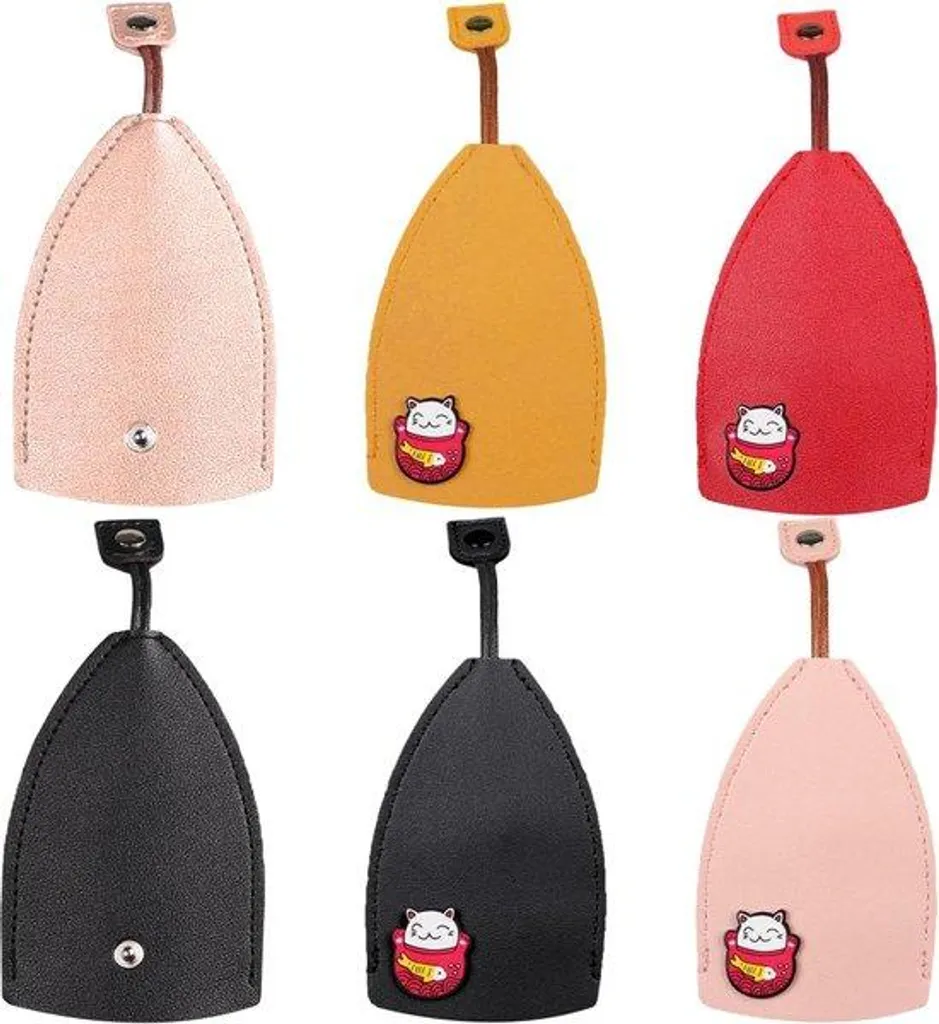 Porte-clés en cuir synthétique pour homme et femme - Design bicolore