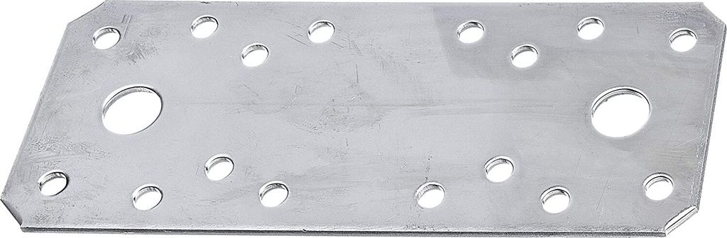 Alberts Flachverbinder | Edelstahl | 133 x 55 mm | 50er Set Produktbild 