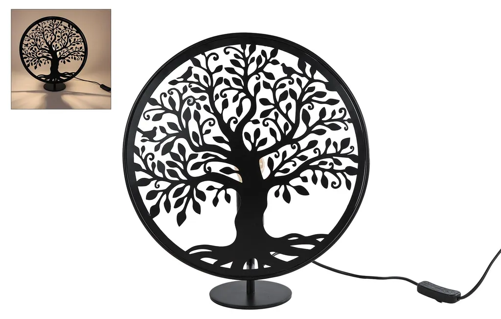 Lampe de chevet design Arbre de vie en métal pour chambre