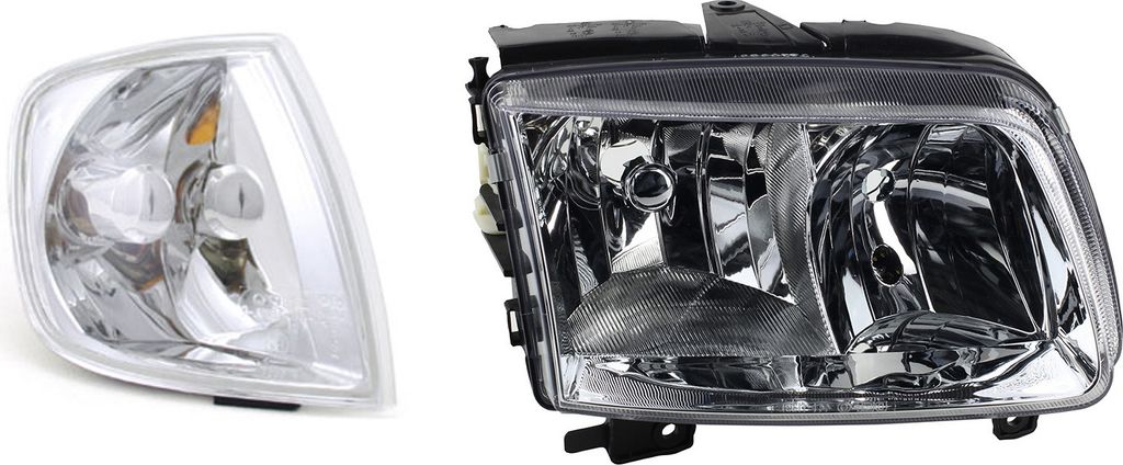 Johns, Scheinwerfer Halogen passend für VW Polo 00 6N 6Kv 99-01 H7 H1 Rechts m. Blinker 6N1941018AB 6N1941018AA 6N0953042N 6N0953042M