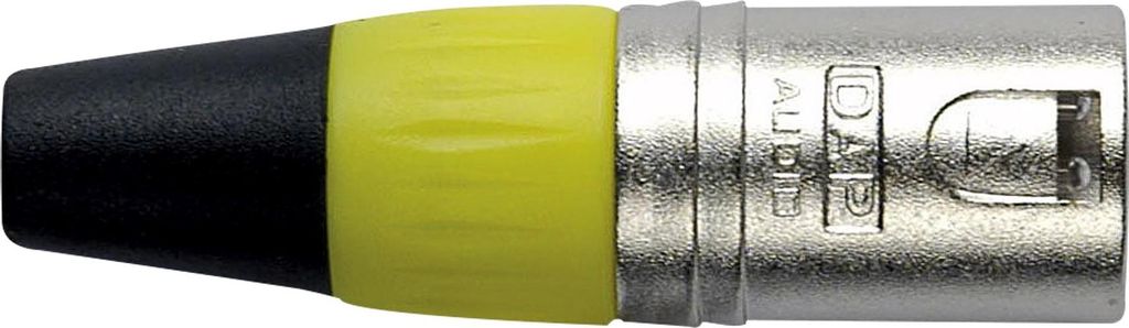 DAP XLR 3P Connector - male - nickel housing Gelbe Kappe