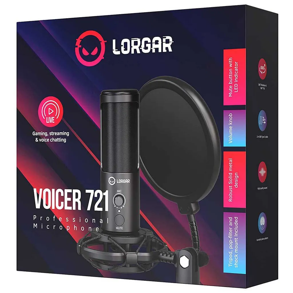 Microphone pour Streaming et Podcast LORGAR Voicer 721 Kit Complet - 7