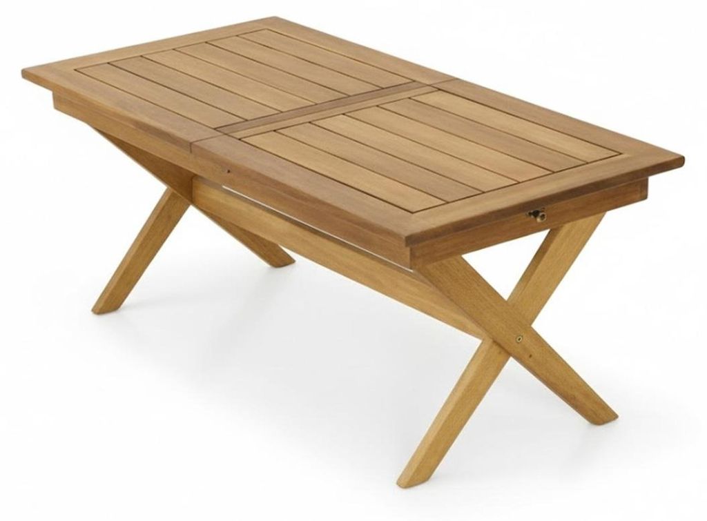 Garten-Ausziehtisch Moderner Stil Braun Holz Couchtisch Bequem Stabil