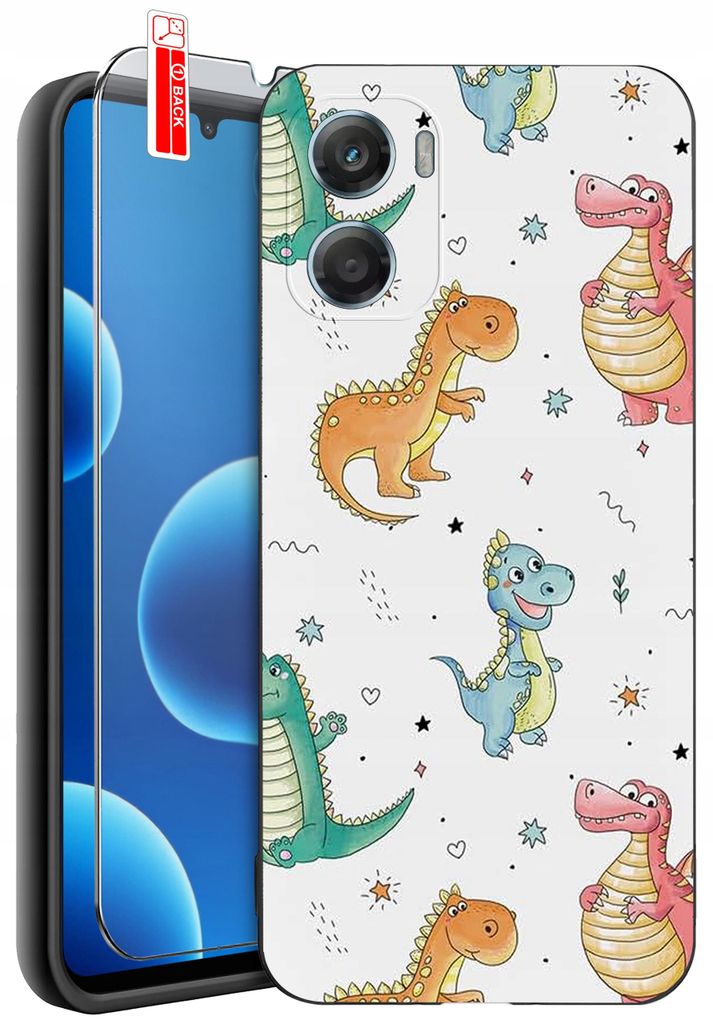 Hülle für Motorola G06 | G06 Power-Designs | Mattes Silikonetui + 9H-Glas