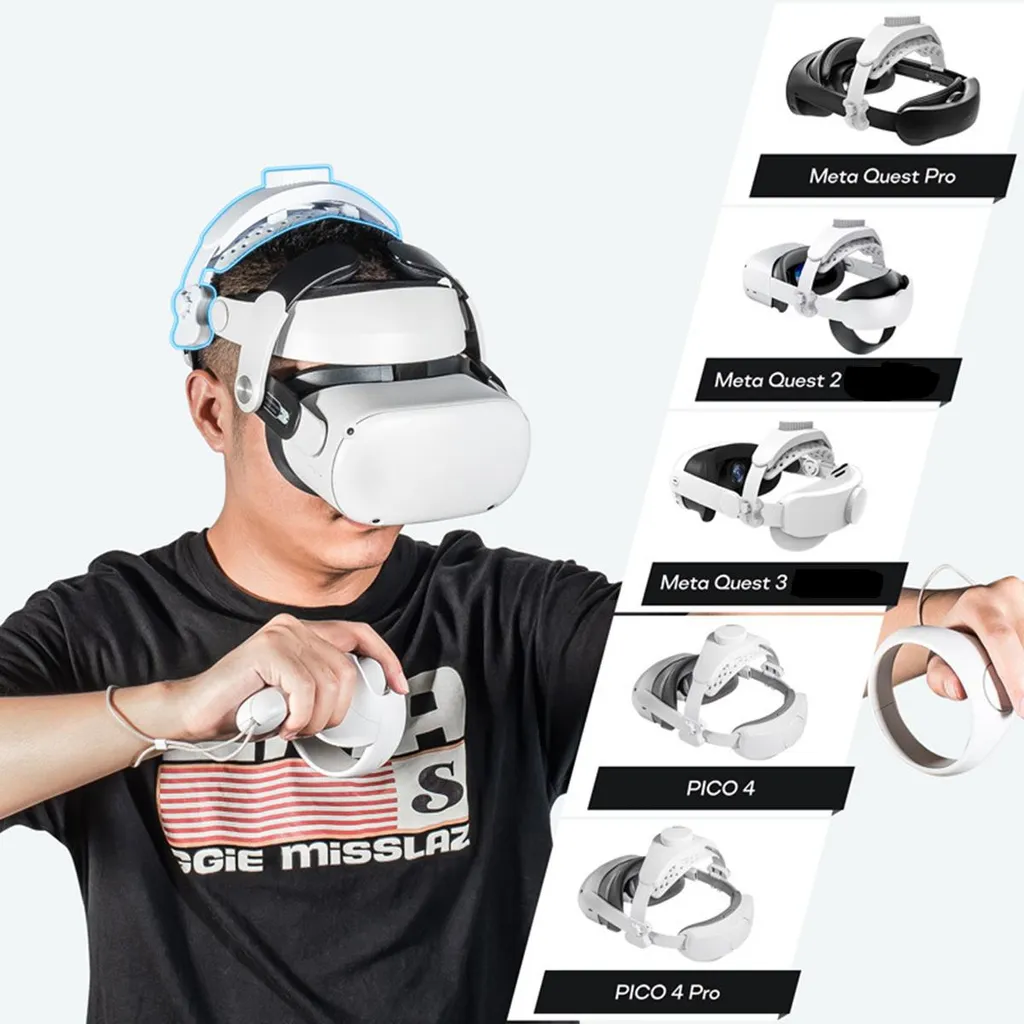 Sangle VR réglable blanche DEVASO pour de longues sessions de jeu - 6