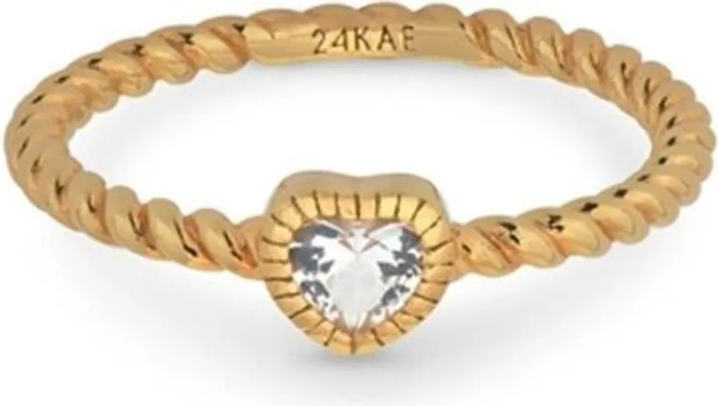 Anello Minimal 24KAE 12417Y/56 Oro 14k Argento Misura 16 Trendy