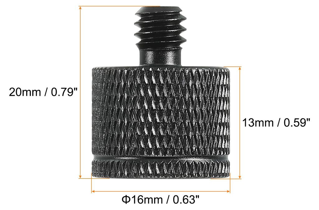 2 Pack Mikrofonst?nder Adapter M8 Buchse auf 1/4 Stecker Kamera Schraube Schwarz