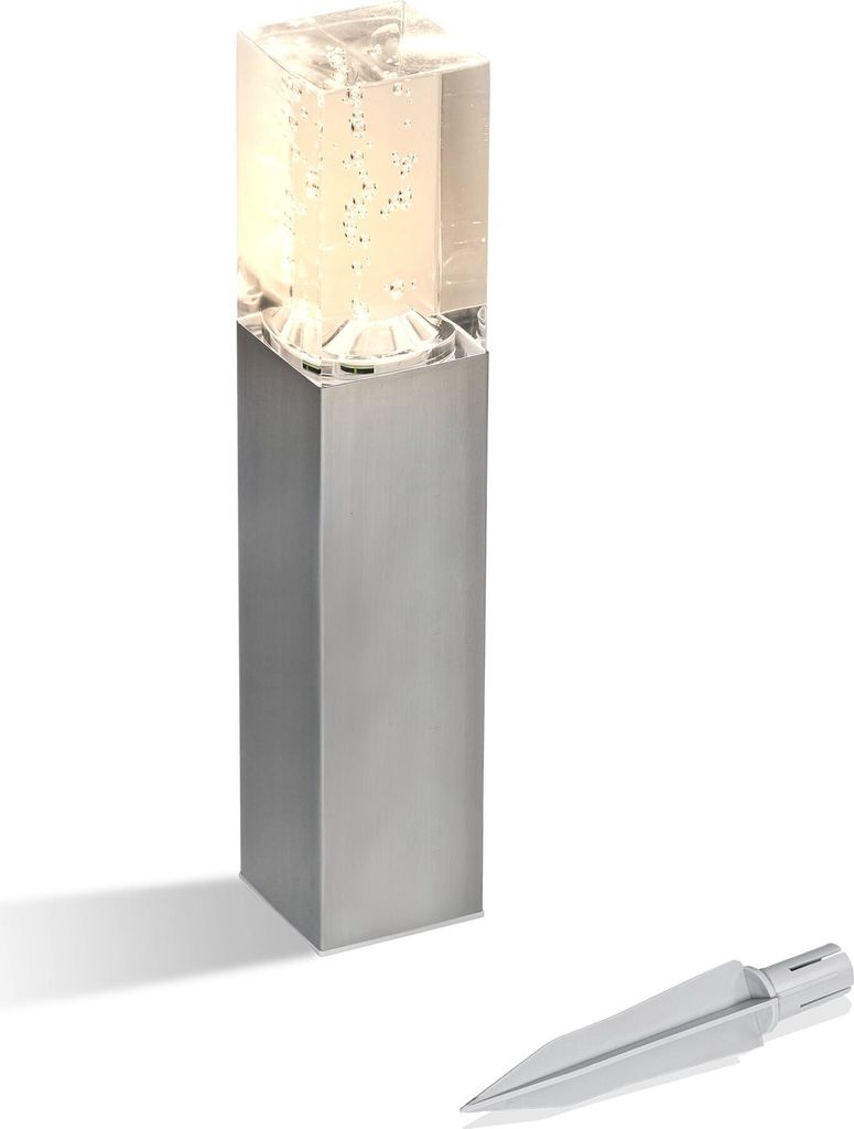 esotec Solar Standleuchte Bubble Tower 30 cm aus Edelstahl wetterfest 102554
