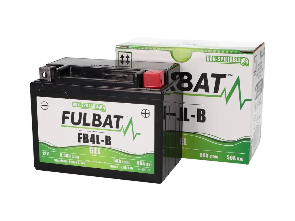 Batteria Fulbat FB4L-B 12V 5Ah GEL | Ricambio Professionale Moto
