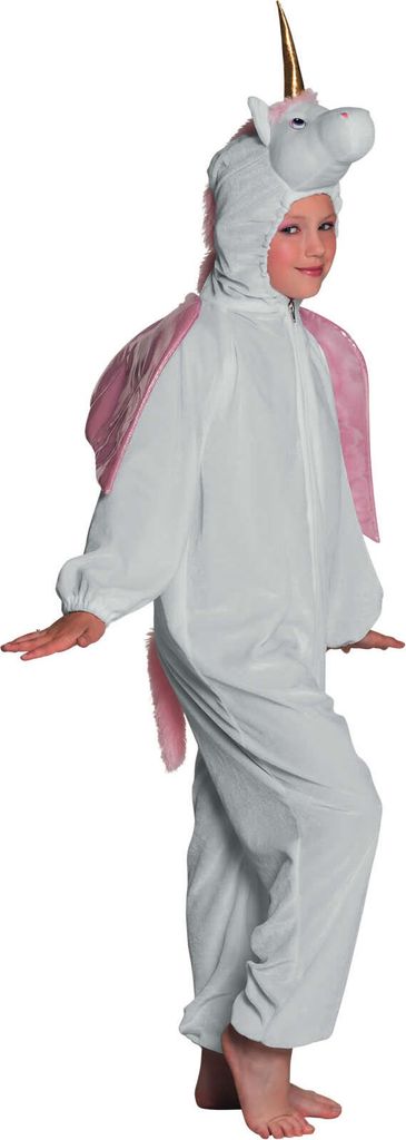 Einhorn Kostüm für Kinder bis 140 cm | Weiß
