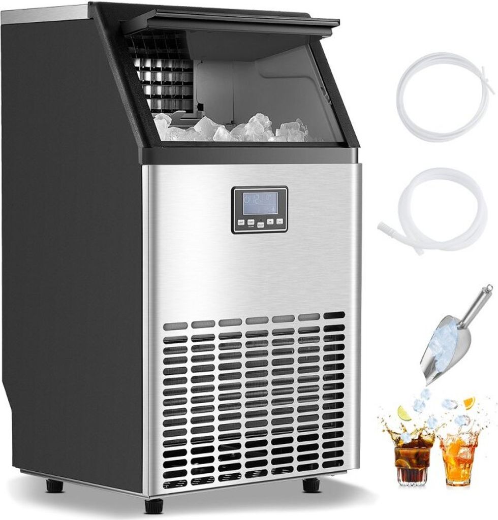 Kommerzieller Eismaschine Eisbereiter - 54,43kg/Tag Produktion - Mit LED-Anzeige - für Restaurants