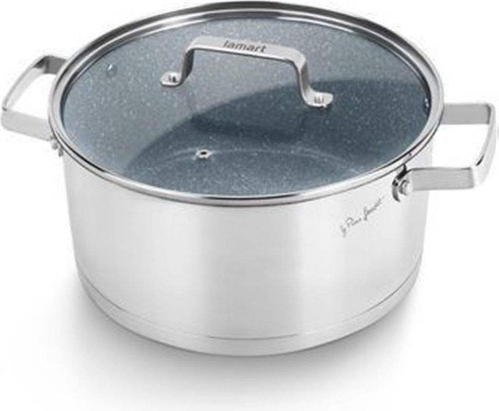 Lamart garnek ze stali nierdzewnej 24cm STONESS LT1104 Zdjęcie produktu 