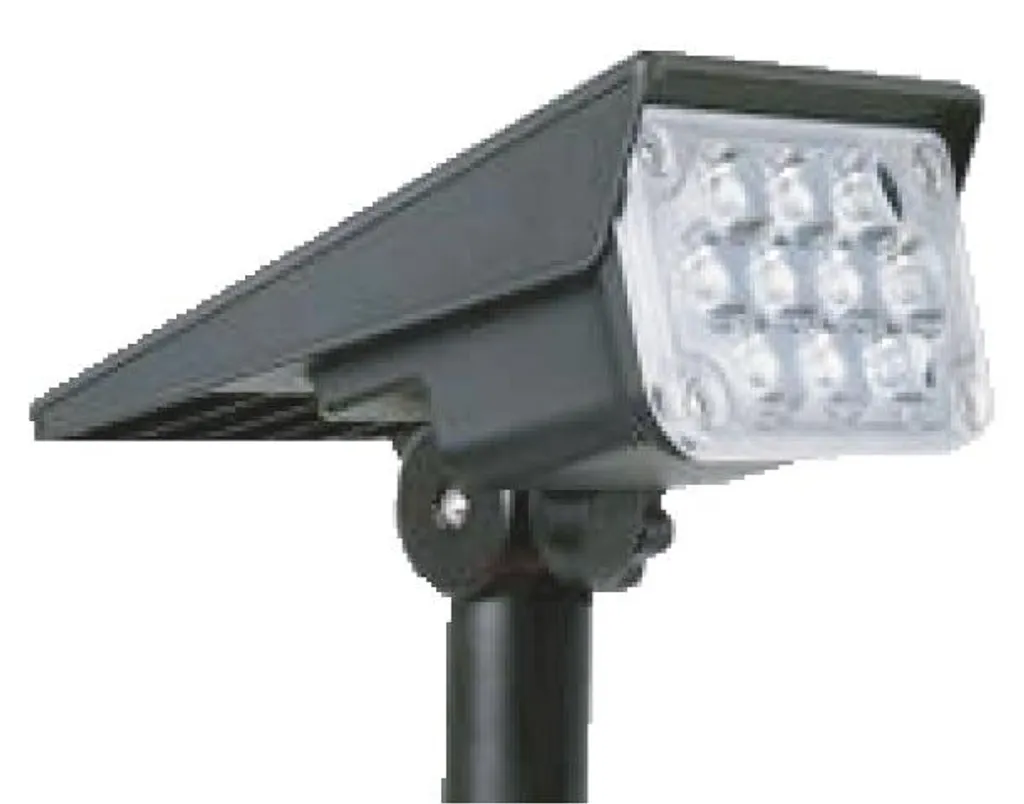 Spot Solaire LED Cardinale 4W Noir IP65 Étanche et Orientable Pro