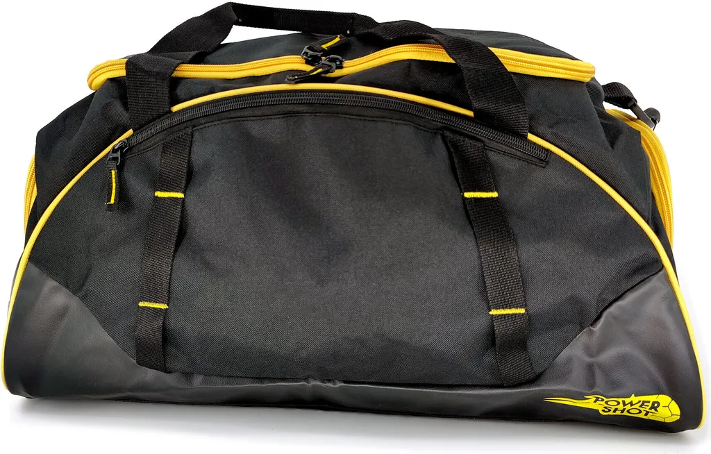 Borsone Sportivo Golazo Giallo Nero 50L | Alta Resistenza Riciclata