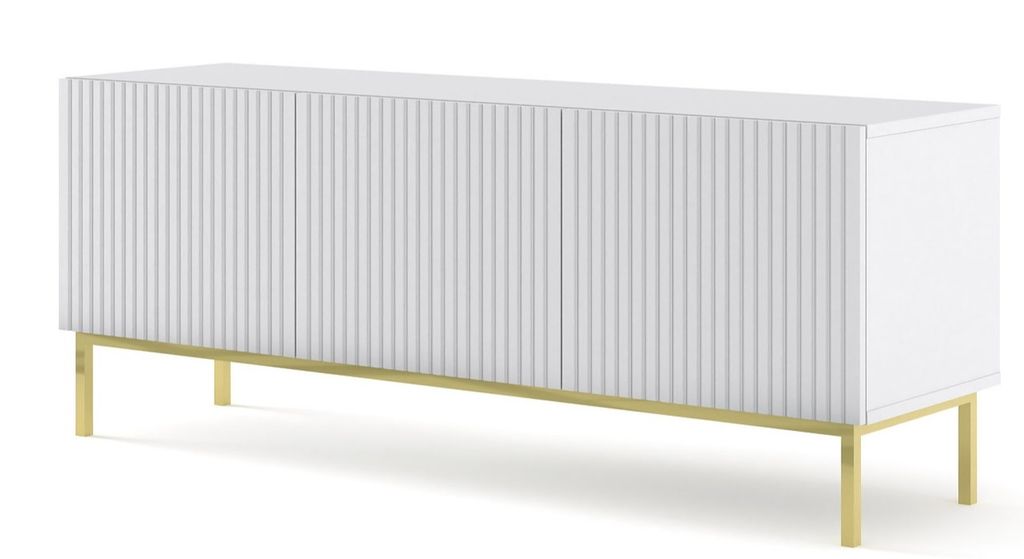 TV stolík RAVENNA B 3D 150  | biela matná Prevedenie: Biela Obrázok produktu 