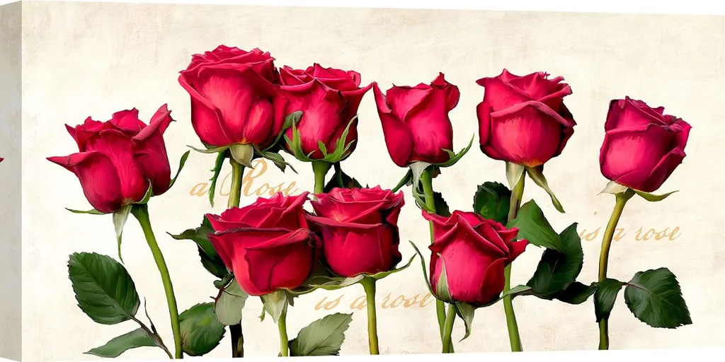 Décoration Murale Grand Tableau Roses Modernes Impression sur Toile