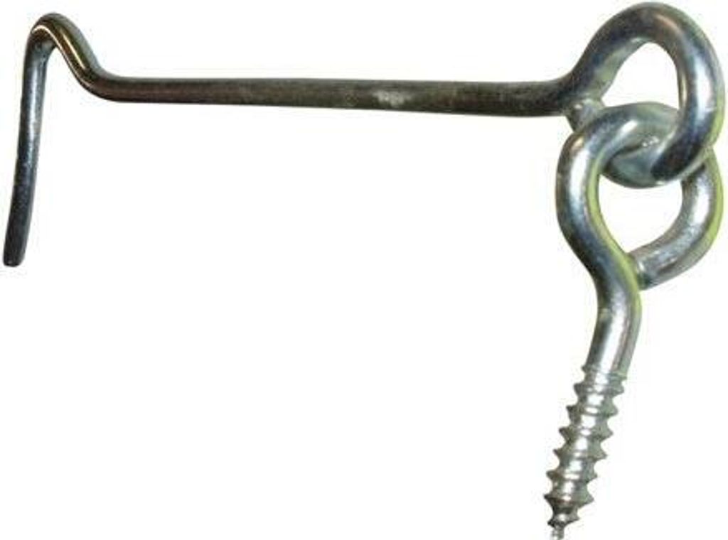 Türhaken 1872/125, 10 Stück, verzinktes Metall, mit Haken Produktbild 