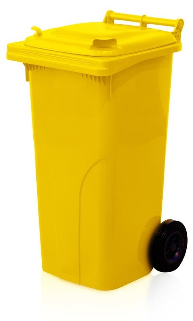 Popelnice 120 HDPE, kolečka, žlutá PREMIUM Obrázek produktu 