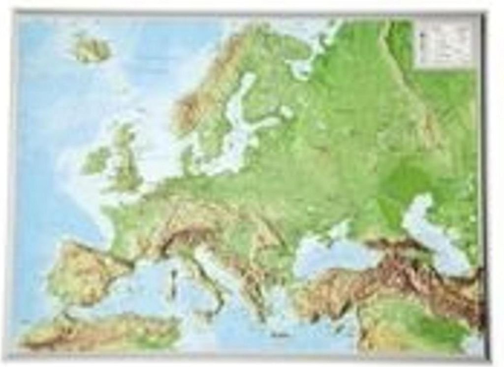 Reliefkarte Europa klein 1 : 16 000 000