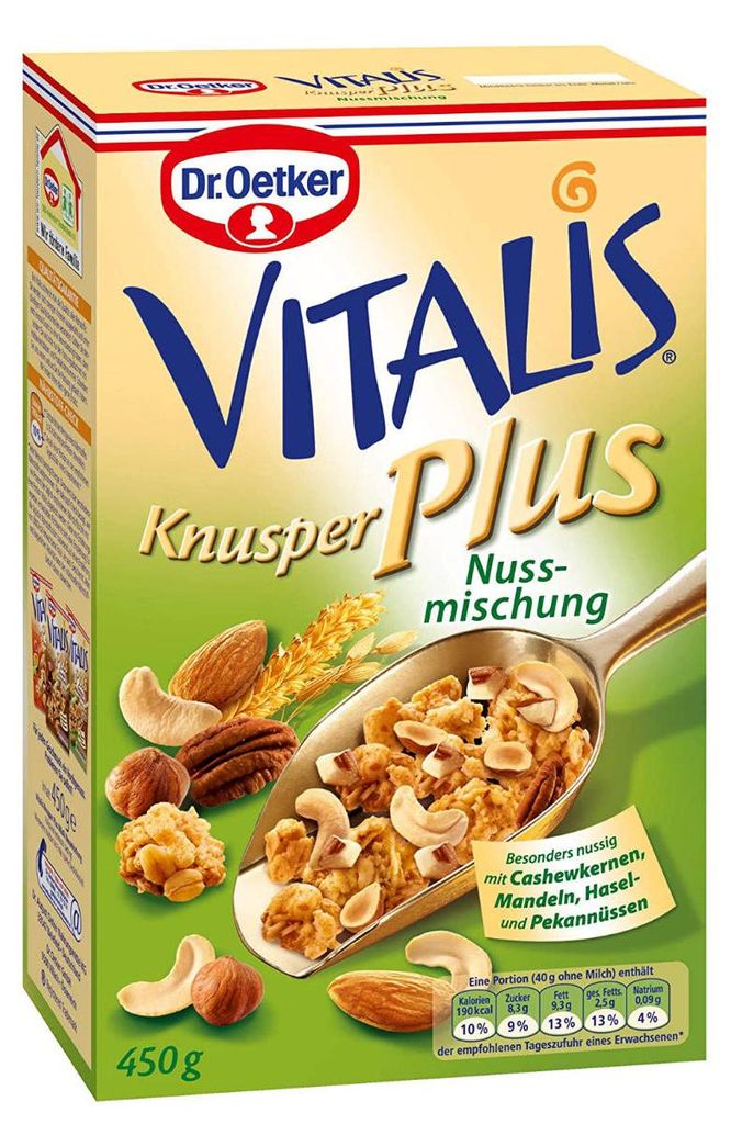 Dr Oetker Vitalis Muesli croccante Plus Miscela di frutta Immagine del prodotto 