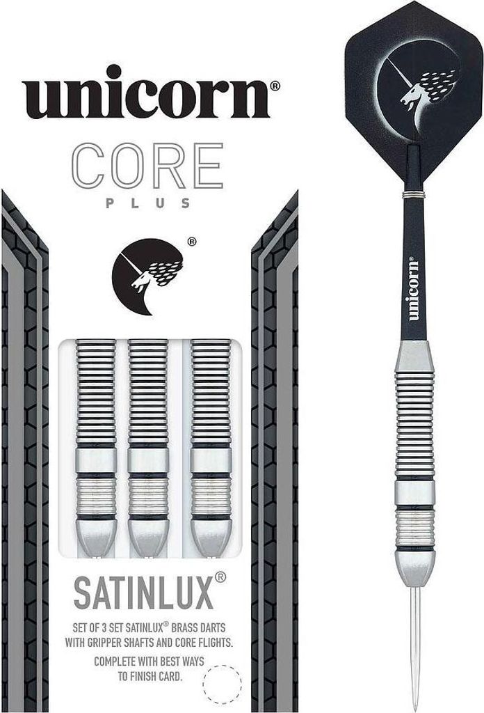 Unicorn - Darts "Core Plus Satinlux" 3er-Pack RD3127 (24 g) (Silber/Schwarz)