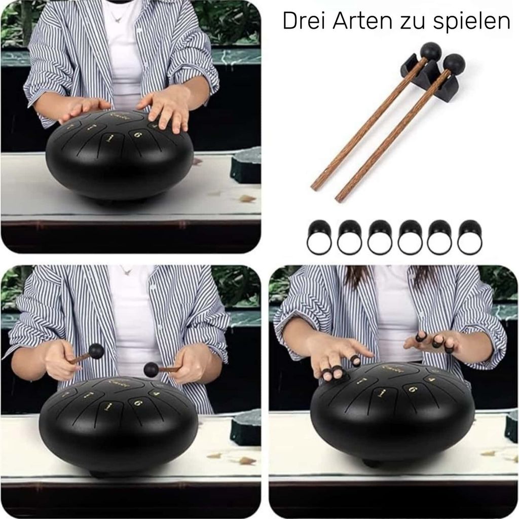 Steel Tongue Drum 6 Zoll 8 Töne Handpans Stahlzungentrommel Produktbild 8